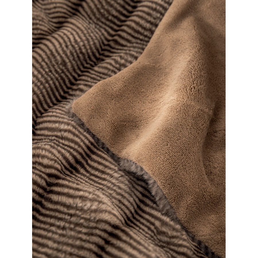 Κουβερτοπάπλωμα Υπέρδιπλο (220x240) Οικολογίκή Γούνα Ζακάρ 840γρτμ Palamaiki Juno Taupe