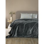 Κουβέρτα Μονή (160x220) Flannel Fleece Super Soft 460 γρ/τμ Palamaiki Lucy Coal