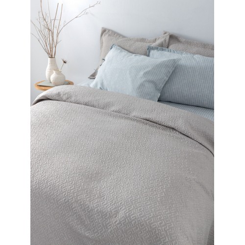 Κουβέρτα Μονή (170x260) Ανάγλυφη Matelasse Palamaiki Zoe beige