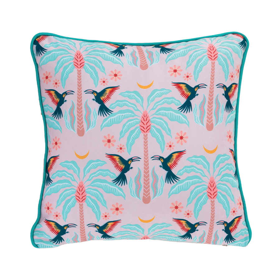 Διακοσμητική Μαξιλαροθήκη (43x43) Τυπωτή με Λουλούδια Palamaiki Flower AS121