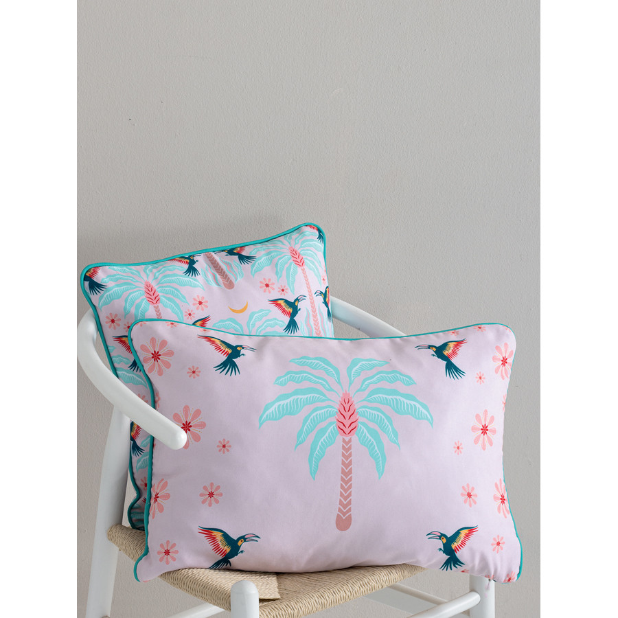 Διακοσμητική Μαξιλαροθήκη (40x60) Τυπωτή με Λουλούδια Palamaiki Flower AS122