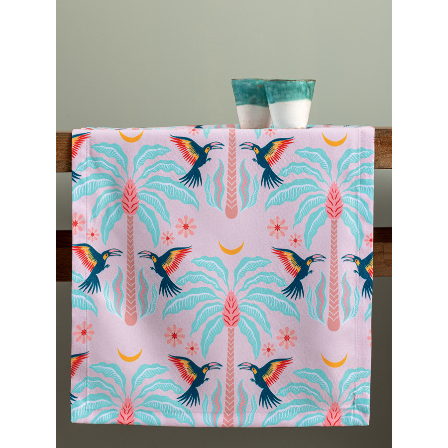 Τραβέρσα Τραπεζιού - Runner (40x150) με εξωτικά λουλούδια Palamaiki Flower RUN102