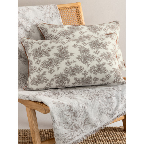 Διακοσμητική Μαξιλαροθήκη (40x60) Τυπωτή με λουλούδια Palamaiki MH100