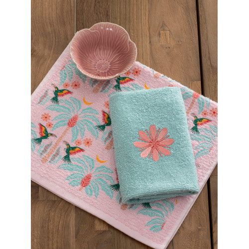 Σετ 2τεμ Πετσέτες Κουζίνας (30x50) με Λουλούδια Palamaiki MH400 Flower