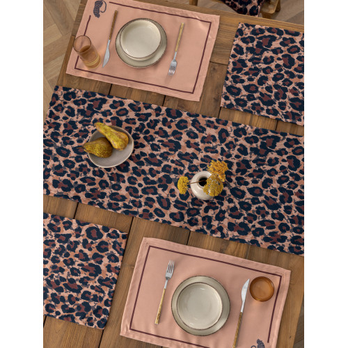 Τραβέρσα Τραπεζιού - Runner (40x150) με Animal Print Palamaiki Tiger RUN101