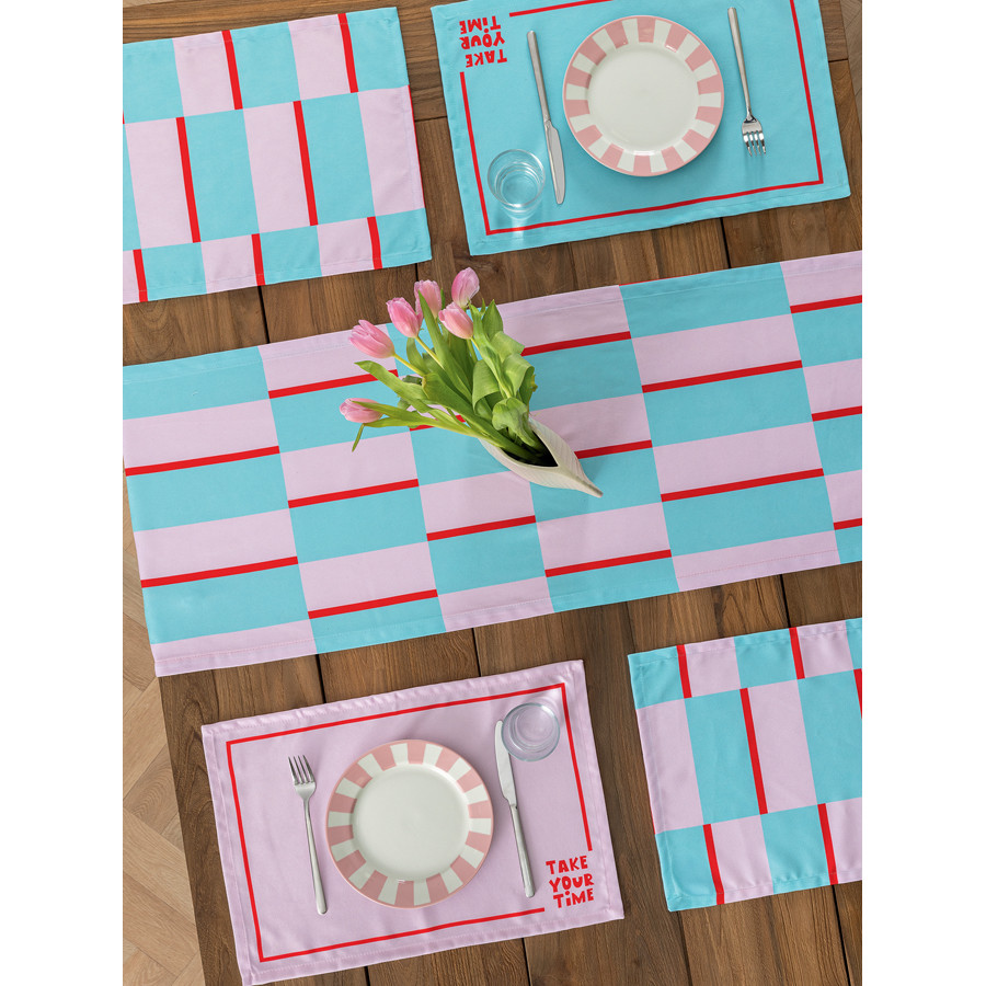 Τραβέρσα Τραπεζιού - Runner (40x150) με γεωμετρικά σχήματα Palamaiki Time RUN103