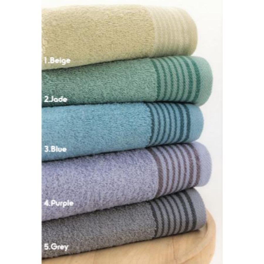 Σετ Πετσέτες 3 τεμ (Χειρός|Προσώπου|Λουτρού) Μονόχρωμες με Μπορντούρα Palamaiki Gary Grey