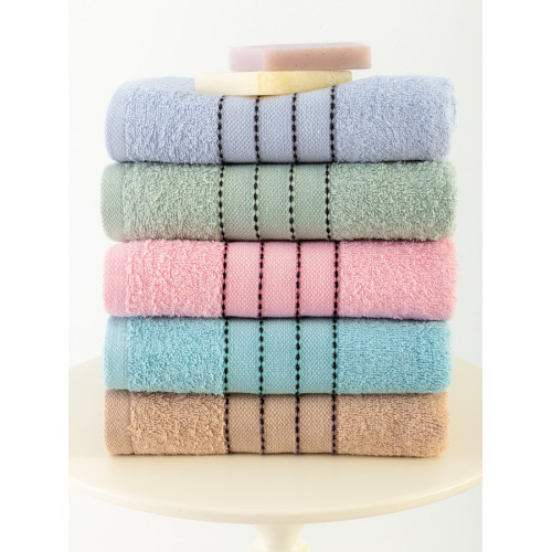 Σετ Πετσέτες 3 τεμ (Χειρός|Προσώπου|Λουτρού) Μονόχρωμες με Μπορντούρα Palamaiki Judy Pink