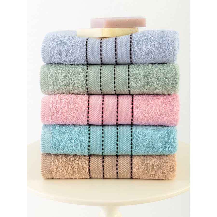 Σετ Πετσέτες 3 τεμ (Χειρός|Προσώπου|Λουτρού) Μονόχρωμες με Μπορντούρα Palamaiki Judy Pink