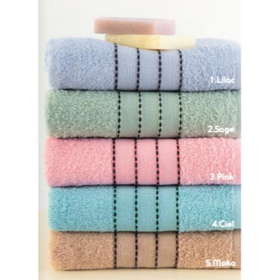 Σετ Πετσέτες 3 τεμ (Χειρός|Προσώπου|Λουτρού) Μονόχρωμες με Μπορντούρα Palamaiki Judy Pink