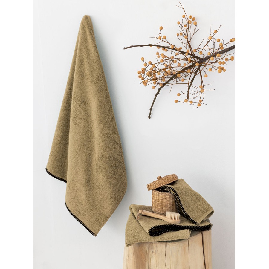 Πετσέτα Προσώπου (50x90) Βαμβακερή 500 γραμ/τμ Palamaiki Brooklyn Curry