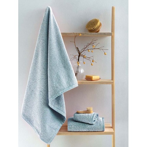 Σετ Πετσέτες 3 τεμ (Χειρός|Προσώπου|Λουτρού) Μονόχρωμες Palamaiki Harvey Blue