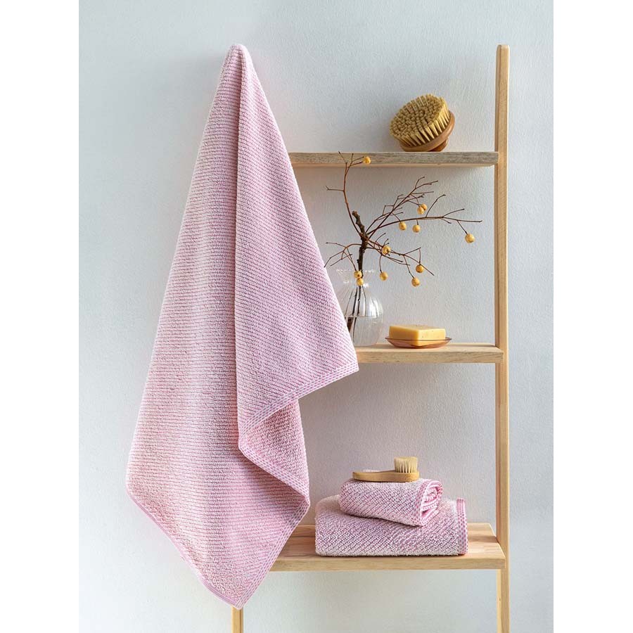 Σετ Πετσέτες 3 τεμ (Χειρός|Προσώπου|Λουτρού) Μονόχρωμες Palamaiki Harvey Pink