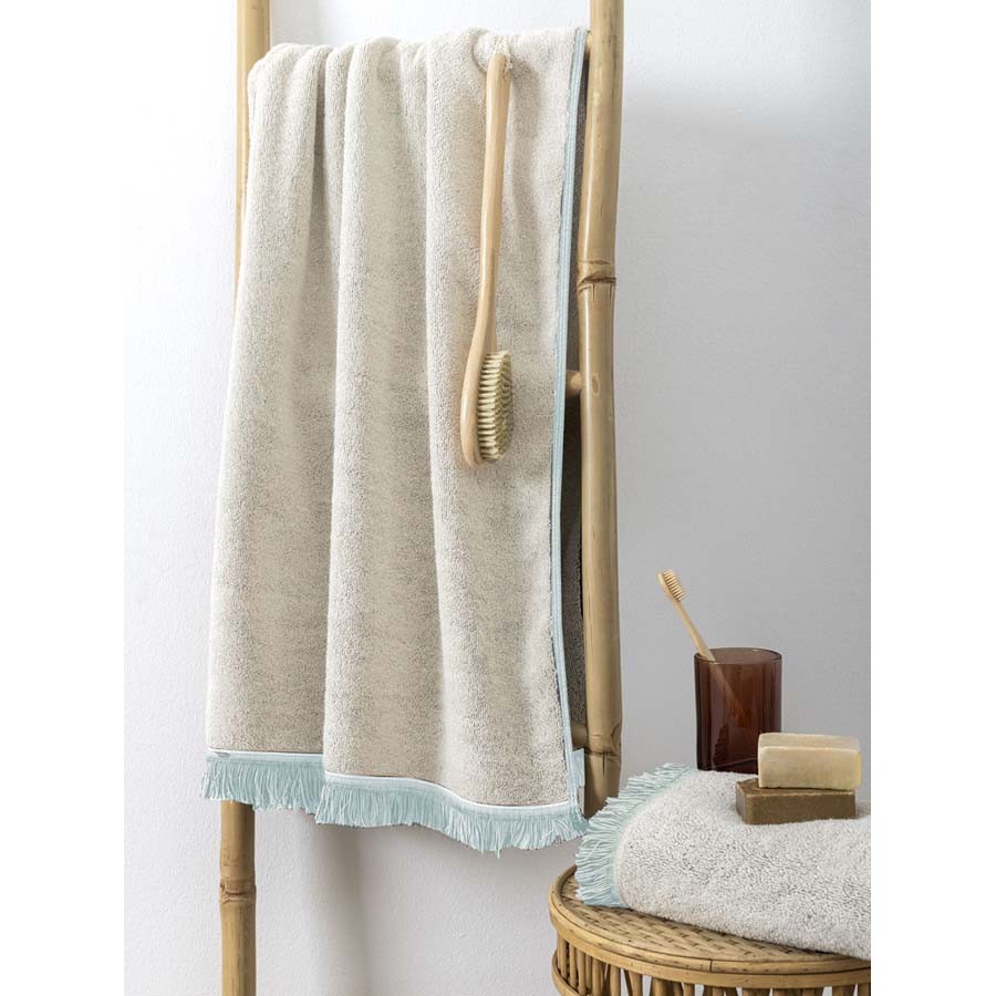 Πετσέτα Λουτρού (70x140) Μονόχρωμη με Κρόσσι 600 γραμ/τμ Palamaiki Iggy blue