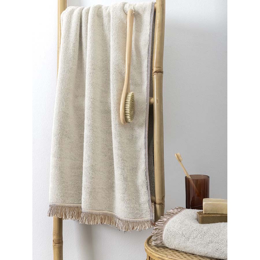 Πετσέτα Λουτρού (70x140) Μονόχρωμη με Κρόσσι 600 γραμ/τμ Palamaiki Iggy brown