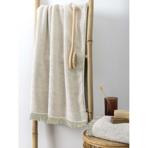 Πετσέτα Λουτρού (70x140) Μονόχρωμη με Κρόσσι 600 γραμ/τμ Palamaiki Iggy green