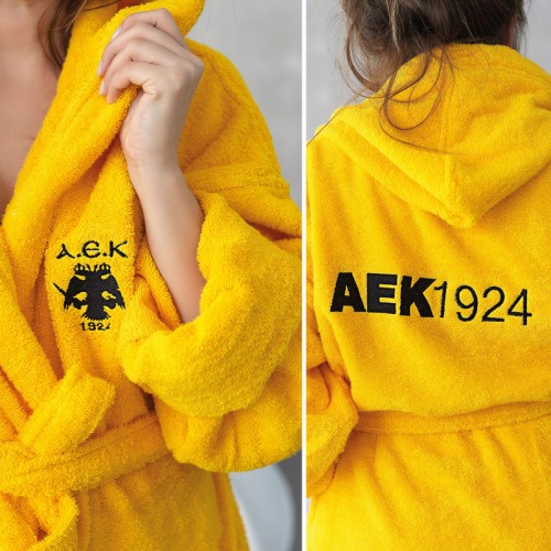 Μπουρνούζι (Large) με Κουκούλα ΑΕΚ Palamaiki Aek 1924 Adults