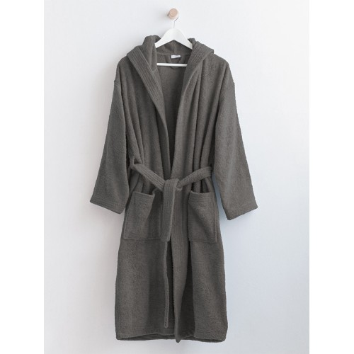 Μπουρνούζι (XXLarge) με Κουκούλα Palamaiki Classic Coal