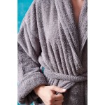 Μπουρνούζι (Medium) με Κουκούλα Palamaiki Classic Grey