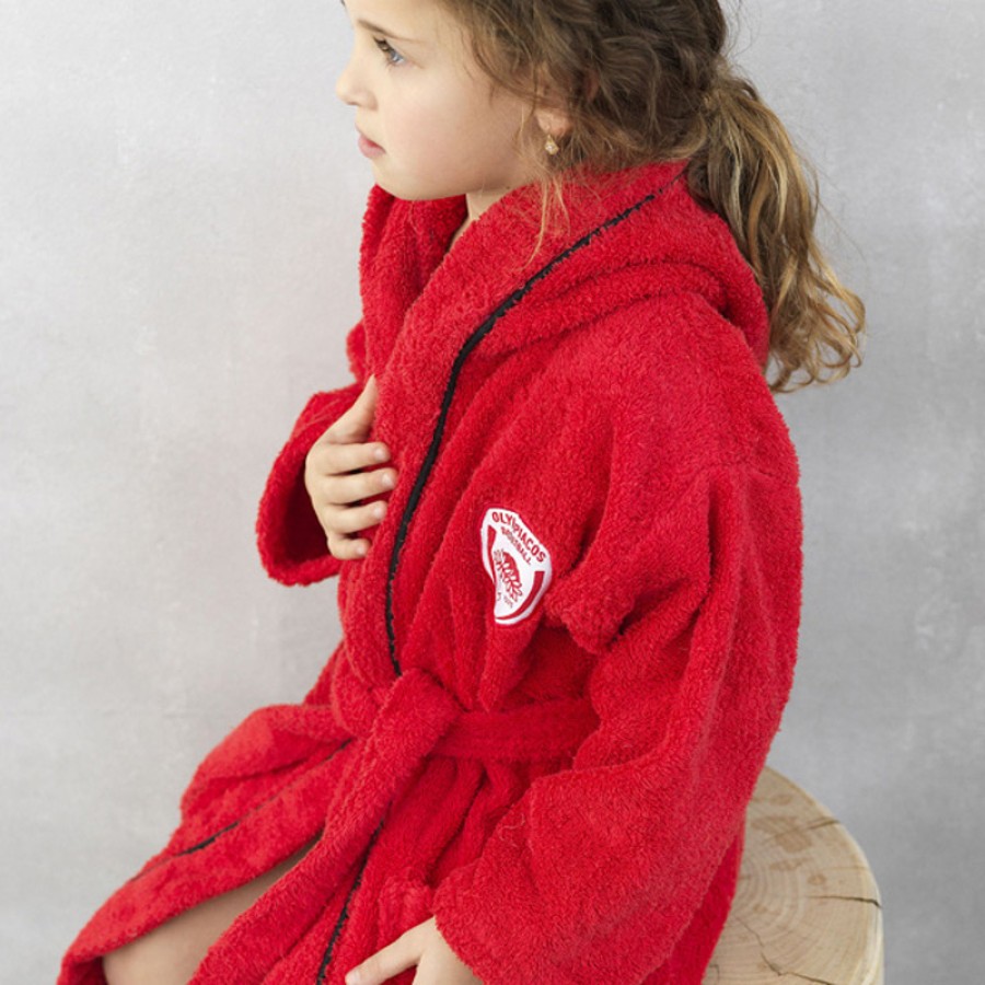 Μπουρνούζι Παιδικό με Κουκούλα (No 2-4) Ολυμπιακός Palamaiki Olympiacos 1925 Young