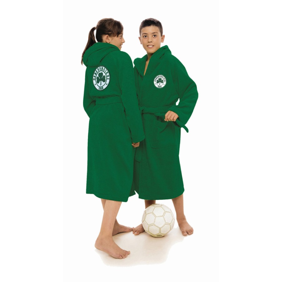 Μπουρνούζι Παιδικό με Κουκούλα (No 10-12) Παναθηναϊκός (ΠΑΟ) Palamaiki Panathinaikos (PAO 1908 Young