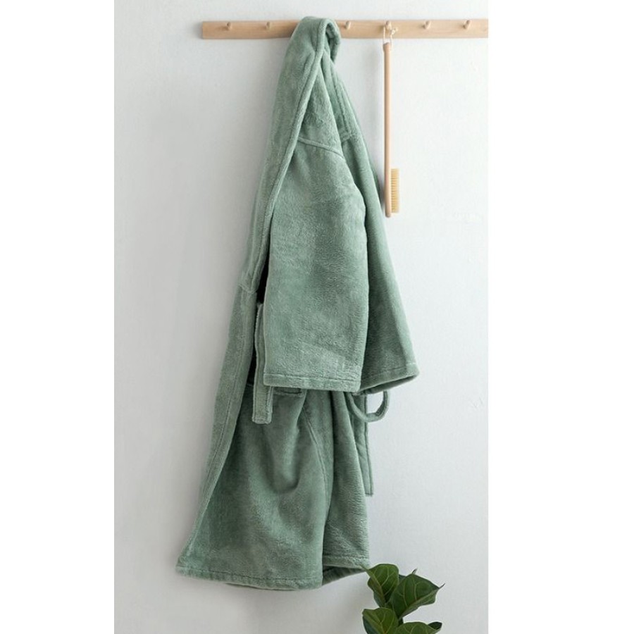 Μπουρνούζι (XLarge) Βελουτέ με Γιακά Palamaiki Simour Jade