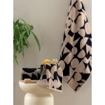 Σετ Πετσέτες 3 τεμ (Χειρός|Προσώπου|Λουτρού) Με Γεωμετρικό Σχέδιο 550 γραμ/τμ Palamaiki Tuv Black