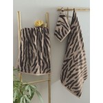 Πετσέτα Προσώπου (50x90) Με Animal Print Σχέδιο 550 γραμ/τμ Palamaiki Zeb Beige
