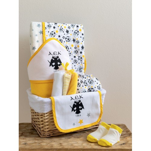 Καλάθι Δώρου για Νεογέννητο 11 τεμαχίων Palamaiki Aek NB