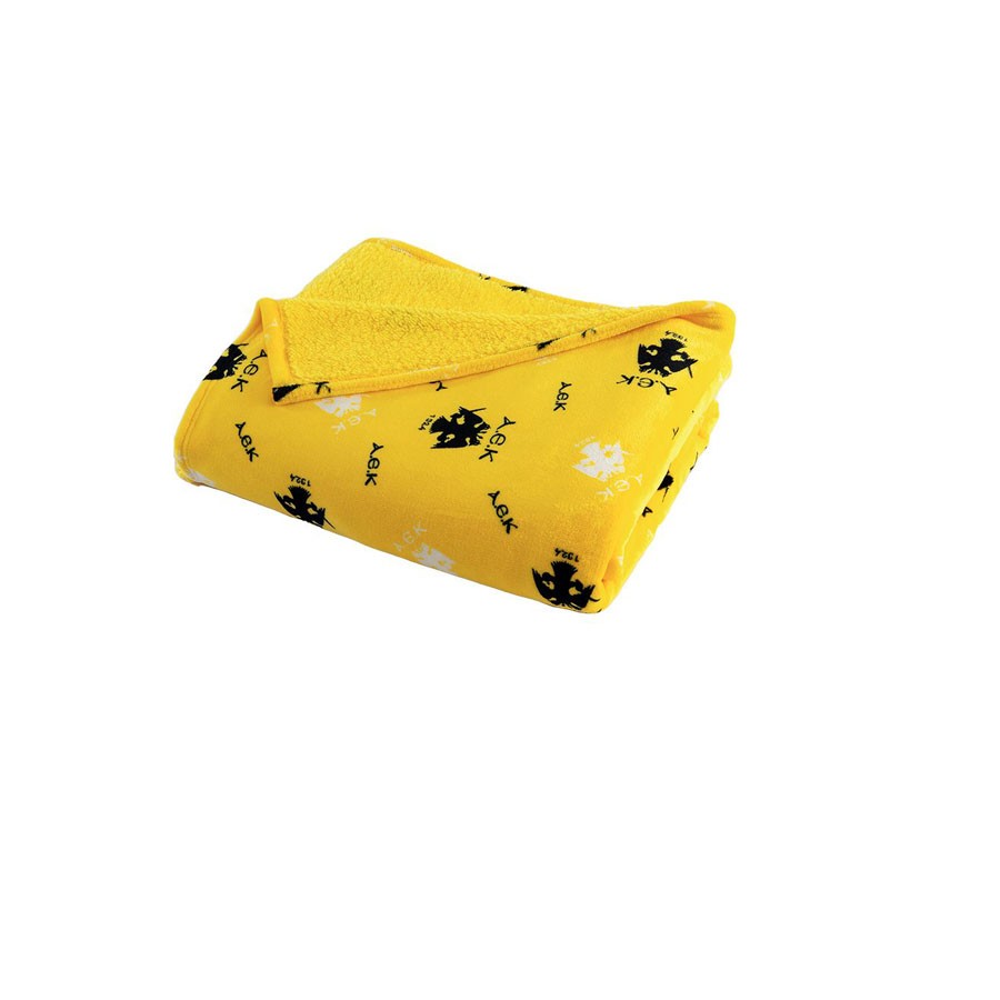 Κουβέρτα Μονή (160x220) Flannel Sherpa-Ποβατάκι Διπλής Όψης Palamaiki Aek BL