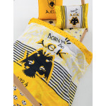 Σετ Σεντόνια Βρεφικά Κούνιας (130x170) Με Λάστιχο Βαμβακερά 144 κλωστές Palamaiki Aek 1924 AEK9