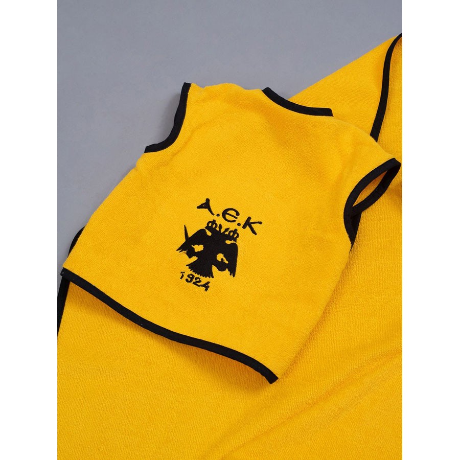 Σετ Λουτρού Βρεφικό (75x75+37x40+20x25) Βαμβακερό Με Κέντημα Palamaiki Aek Baby Block