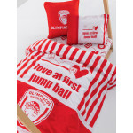 Σετ Σεντόνια Βρεφικά Κούνιας (130x170) Με Λάστιχο Βαμβακερά 144 κλωστές Palamaiki Olympiacos BC9