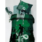 Σετ Παπλωματοθήκη Μονή (170x250) Βαμβακερή Διπλής Όψης 144 κλωστές Panathinaikos FC11