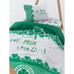 Σετ Σεντόνια Βρεφικά Κούνιας (130x170) Με Λάστιχο Βαμβακερά 144 κλωστ.Palamaiki Panathinaikos FC12