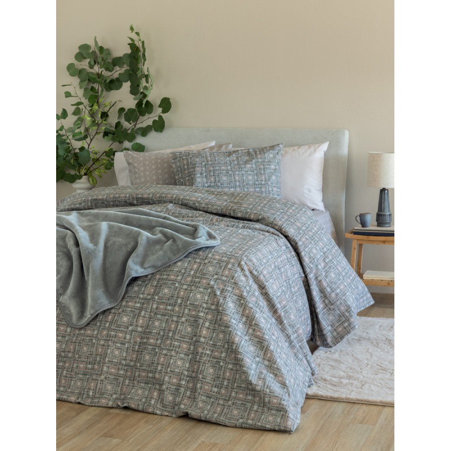 Σετ Σεντόνια Φανελένια Υπέρδιπλα (240x265) Palamaiki Flannel Beauty FB0228