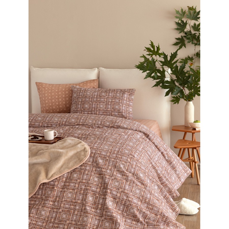 Σετ Σεντόνια Φανελένια Υπέρδιπλα (240x265) Palamaiki Flannel Beauty FB0229