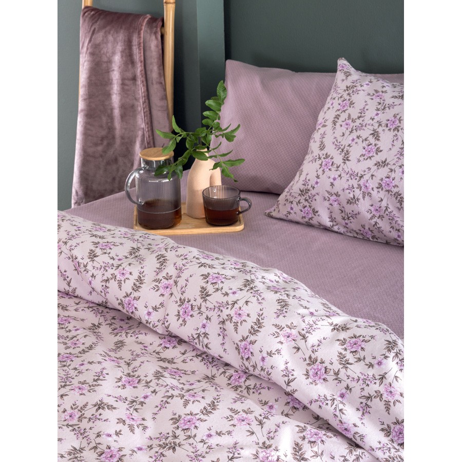 Σετ Σεντόνια Φανελένια Υπέρδιπλα (240x265) Με Λάστιχο Palamaiki Flannel Beauty FB0235