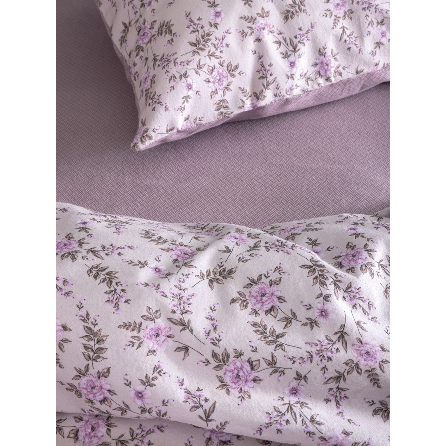 Σετ Σεντόνια Φανελένια Υπέρδιπλα (240x265) Με Λάστιχο Palamaiki Flannel Beauty FB0235