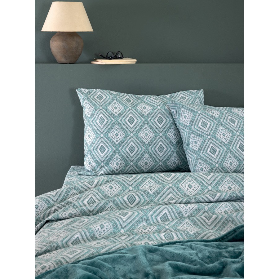 Σετ Σεντόνια Φανελένια Υπέρδιπλα (240x265) Με Λάστιχο Palamaiki Flannel Beauty FB0239