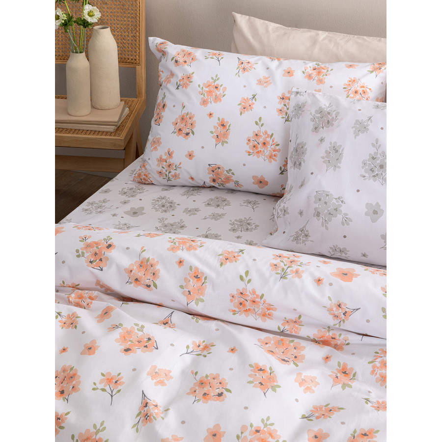 Σετ Σεντόνια Διπλά (200x260) Βαμβακερά Palamaiki FL6295 φλοράλ