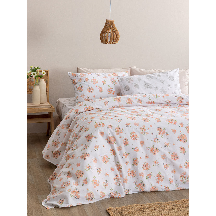 Σετ Σεντόνια Διπλά (200x260) Βαμβακερά Palamaiki FL6295 φλοράλ
