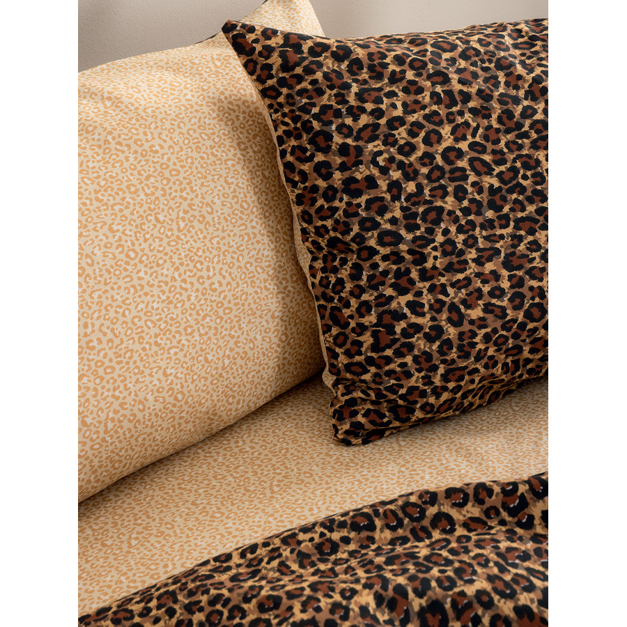 Σετ Σεντόνια Σούπερ Υπέρδιπλα King Size (280x265) Βαμβακερά Palamaiki FL6299 animal print