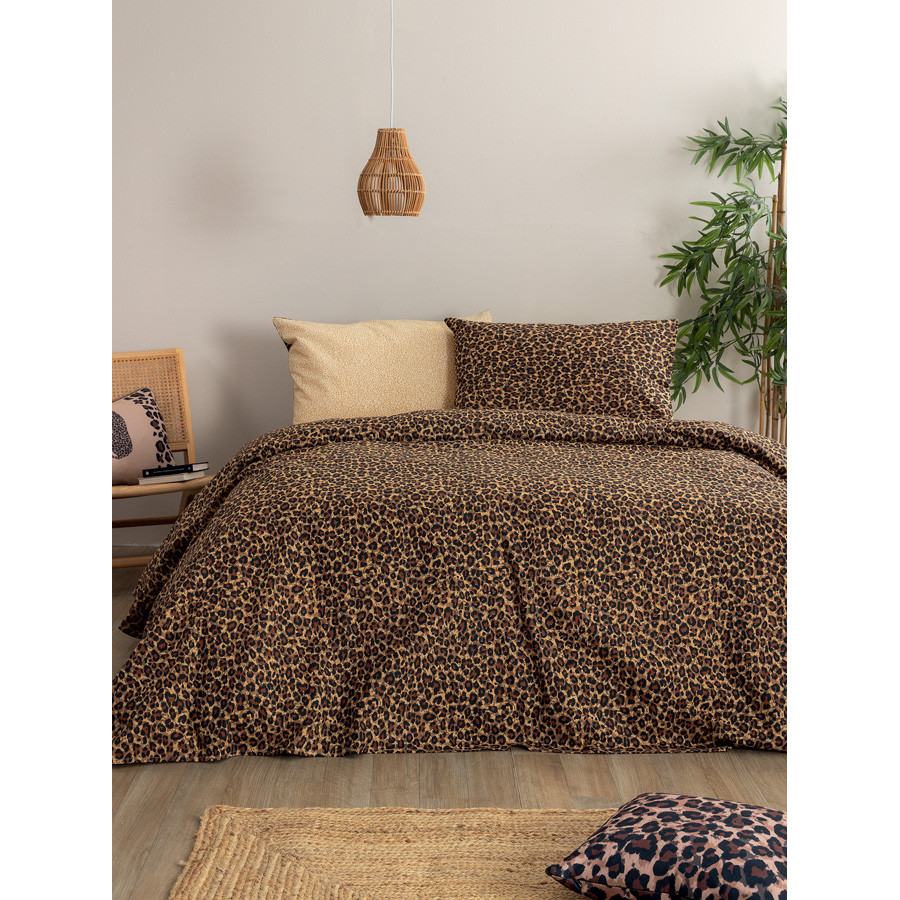 Σετ Σεντόνια Σούπερ Υπέρδιπλα King Size (280x265) Βαμβακερά Palamaiki FL6299 animal print