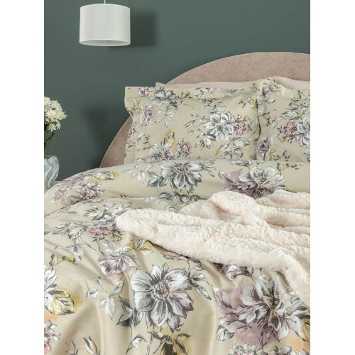 Σετ Σεντόνια Υπέρδιπλα (240x270) Βαμβακοσατέν 200 Kλωστών Palamaiki Ivy IS813