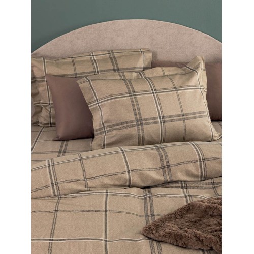 Μαξιλαροθήκες Ζεύγος (52x72+5 Oxford) Βαμβακοσατέν 200 Kλωστών Palamaiki Ivy IS814