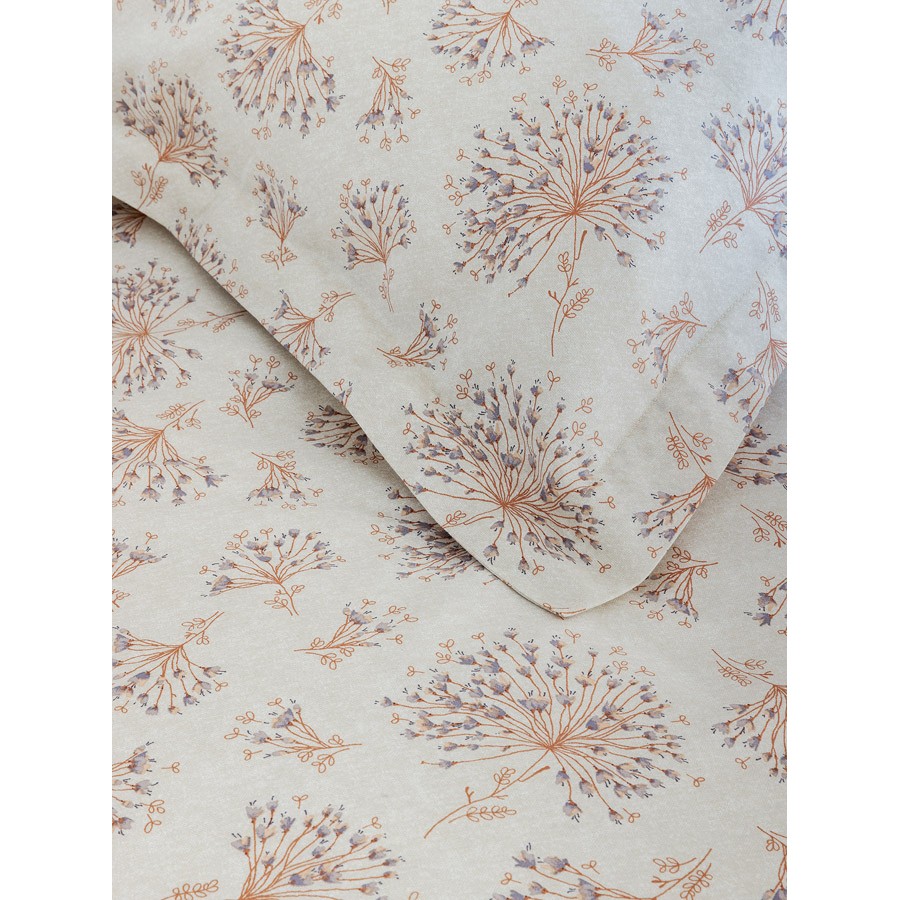 Σετ Σεντόνια Μονά (170x270) Βαμβακοσατέν 200 Kλωστών Palamaiki Ivy IS806