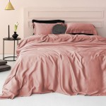 Σετ Σεντόνια Υπέρδιπλα (250x270) Ίνες Bamboo 300 κλωστών Palamaiki Nature Pink