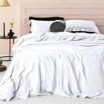 Σετ Σεντόνια Υπέρδιπλα (250x270) Ίνες Bamboo 300 κλωστών Palamaiki Nature White