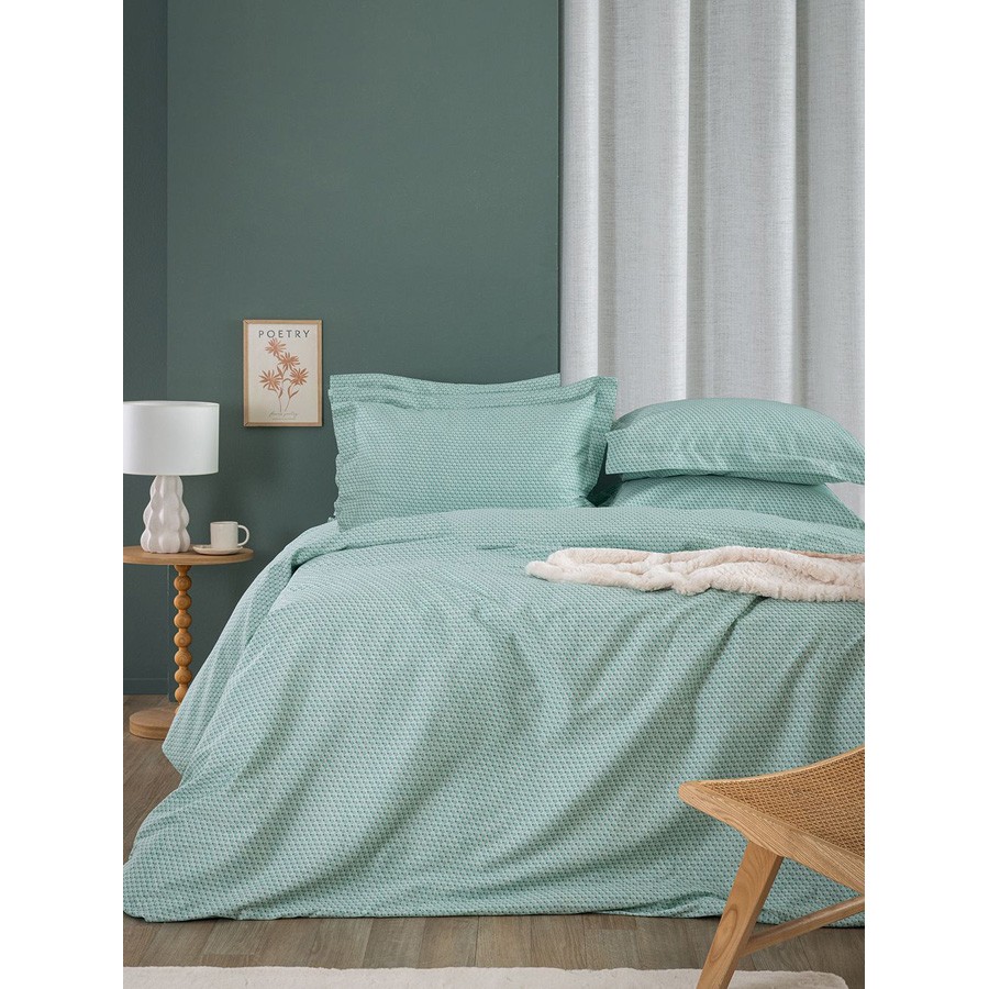 Σετ Παπλωματοθήκη Υπέρδιπλη (230x250) Βαμβακοσατέν 300 Κλωστών Palamaiki PAL704